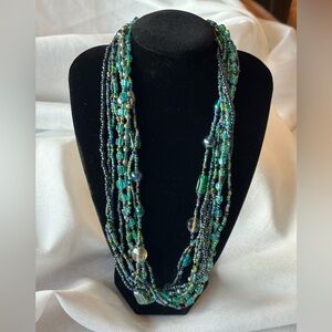 Elegant Multi-Strand Beaded Necklace